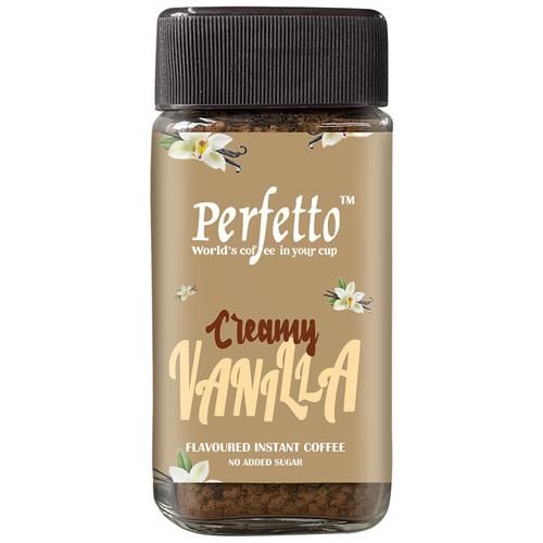 Perfetto Flavoured Instant Coffee - Creamy Vanilla, 50 g Jar-1.webp